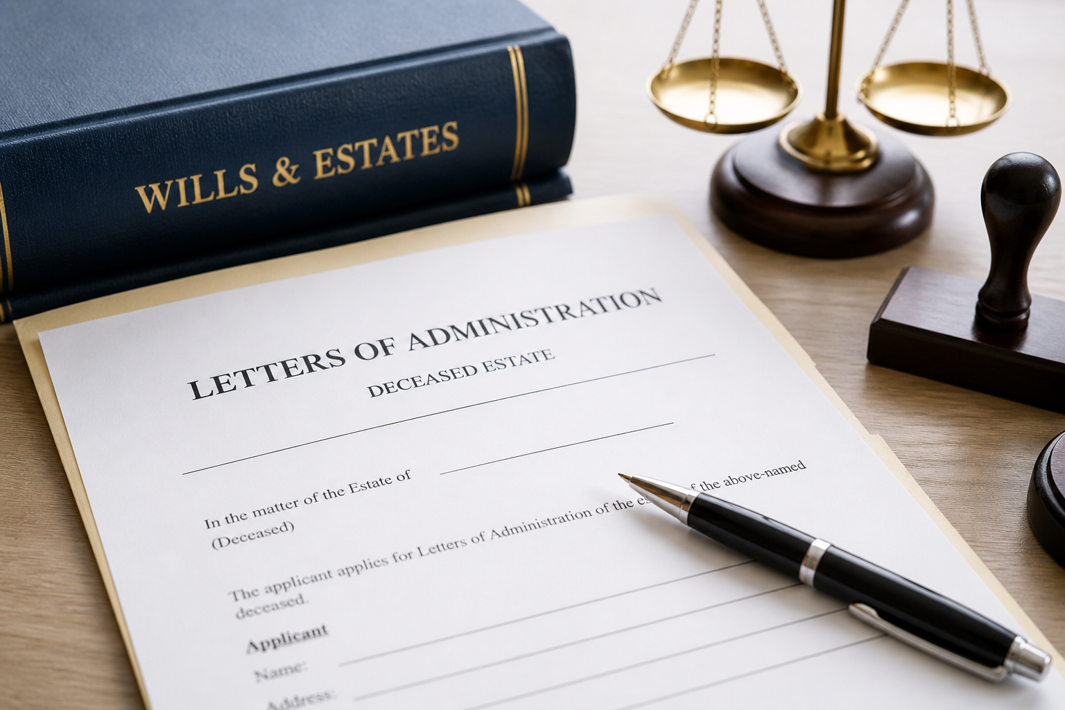 letters of administration illustration